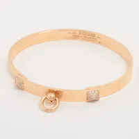 エレガント♪【HERMES 】ブレスレット Clou d'H PM ダイヤ ブレスレット 《エルメス・クルー・ドゥ・H》 MM 1チェーン