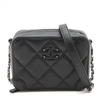 【国内即発】CHANEL ミニマトラッセ ブラック シルバー金具 シャネル マトラッセ ラムスキン チェーンショルダーバッグ