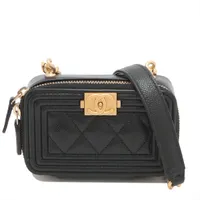 シャネル ボーイシャネル ベルベット チェーンショルダーバッグ