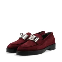エルメス ホット スエード ローファー 35.5 レディース ボルドー