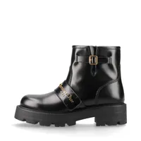 魔*い様 クリスチャンディオール アンクル ブーツ ブラック レザー レディース Christian Dior - クリスチャンディオール CHRISTIAN DIOR