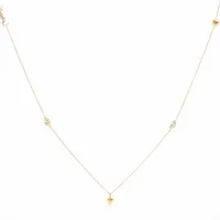 サンローランパリ YSLロゴ ネックレス GP×ラインストーン