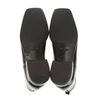 PRADA プラダ　レザー　サイドゴアブーツ　7 ブラック　スクウェアトゥ PRADA サイドゴア ブーツ 黒【size7】 スクウェアトゥ レザー
