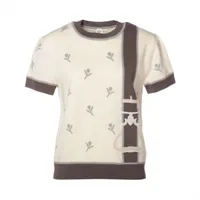 エルメス 24SS ウール×カシミヤ 半袖ニット 38 レディース