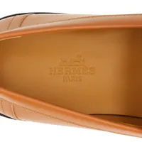 エルメス　コインローファー　レディース　37 24 ブラウン エルメス インパクト 24SS レザー ローファー 37.5 レディース