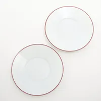 エルメス リズム カップ&ソーサー 陶器 ボルドー×ホワイト 底印