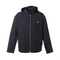 プラダ PRADA パーカー 19年 コットン×ナイロン  138541 グレー プラダ 19年 コットン×ナイロン パーカー M レディース グレー