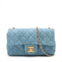 シャネル(CHANEL)マトラッセ シングルフラップ シングルチェーンバッグ シャネル マトラッセ デニム シングルフラップ シングルチェーンバッグ