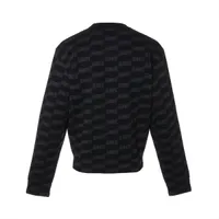 BALENCIAGA バレンシアガ コットン×ウール ニットセーター ブラック×グレー 733861 733861 バレンシアガ 23SS コットン×ウール ニット L メンズ ブラック
