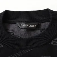 バレンシアガ 23SS コットン×ウール ニット L メンズ ブラック
