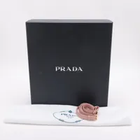 【PRADA】トライアングルロゴ★ファーショルダーバッグ プラダ トライアングル ファー 2WAYショルダーバッグ ピンク