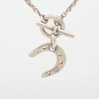 エルメス　ホースシューネックレス　シルバー　アミュレット 馬蹄　シェーヌダンクル HERMES - □新同□ エルメス ホースシュー ネックレス