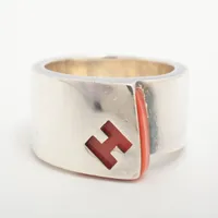 HERMES エルメス　キャンディリング　シルバー　エルメスオレンジ エルメス/キャンディ リング/Hermes/Candy Ring/AU750/Yellow