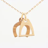 HERMES★キャバリエ★アミュレット バッファローホーン エルメス ホースシュー アミュレット ネックレス バッファロー