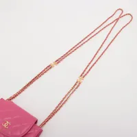 シャネル ミニマトラッセ ラムスキン チェーンウォレット ピンク