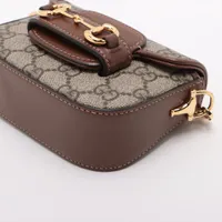 グッチ ホースビット シアリング レザー 2way ショルダーバッグ グッチ ホースビット レザー 2WAYショルダーバッグ ブラック