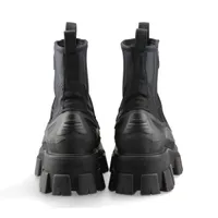 プラダ Re Nylon リ ナイロン ファブリック×ラバー ブーツ 6 1/2
