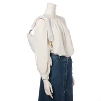 Prada トライアングル ジャガード×レザー 1BC543 プラダ トライアングル レザー 2WAYショルダーバッグ ホワイト