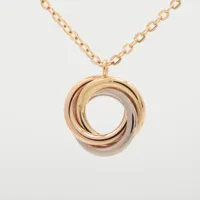カルティエ トリニティ ダイヤ ネックレストップ 750(YG×PG×WG) カルティエ トリニティ ドゥ カルティエ ダイヤ ネックレス 750