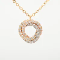カルティエ トリニティ ダイヤ ネックレストップ 750(YG×PG×WG) カルティエ トリニティ ダイヤ ネックレス 750(YG×PG×WG) 2.2g