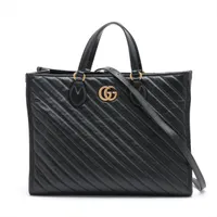 GUCCI マトラッセ シェブロン GG マーモント トートバッグ GUCCI （新品・未使用品）グッチ GGマーモント ラージ