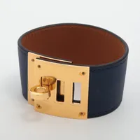 新品未使用✨HERMES エルメス レザーブレスレット ケリー ドッグ ネイビー 新品未使用✨HERMES エルメス レザーブレスレット ケリー ドッグ