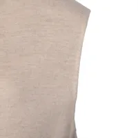 未使用級 HERMES 23AW カシミヤ100% ベスト ベージュ M相当 HERMES エルメス ベスト ジレ ロング ベルト付 レディース #36