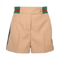 フェンディ　ウール　カシミア　ショートパンツ　40 フェンディ 21年 ウール×カシミヤ ショートパンツ 40 レディース