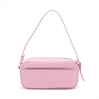 クレージュ ロゴ レザー ハンドバッグ ピンク A3271874｜中古