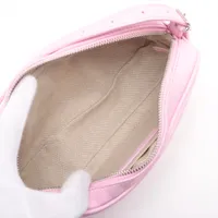 クレージュ ロゴ レザー ハンドバッグ ピンク A3271874｜中古