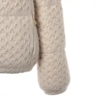 シャネル P57 カシミヤ×コットン 中綿ジャケット 36 レディース