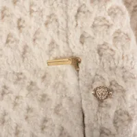 (*)様 CHANEL ジャケット　アイボリー　サイズ36 シャネル P57 カシミヤ×コットン 中綿ジャケット 36 レディース