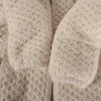 シャネル P57 カシミヤ×コットン 中綿ジャケット 36 レディース