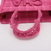 Chanel Logo Tweed Tote bag Pink Gold Metal Fittings 29th