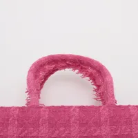 Chanel Logo Tweed Tote bag Pink Gold Metal Fittings 29th