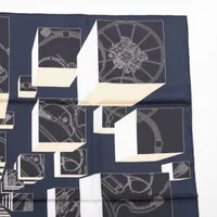 エルメス カレ90 SPRINGS スプリングス スカーフ シルク ネイビー HERMES Vintage Silk Scarf Carre 90 SPRINGS エルメス シルク