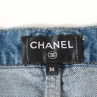 シャネル ココマーク 24年 コットン デニムパンツ 36 レディース