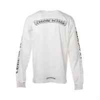 クロムハーツ ロングTシャツ コットン サイズL ホワイト 袖ロゴ