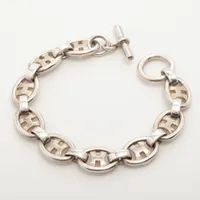 【未使用級】BALENCIAGA Bロゴブレスレット シルバー バレンシアガ Bロゴ ブレスレット メタル シルバー A3108821