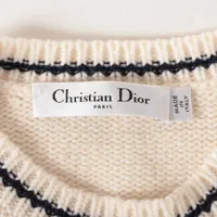 ディオール　半袖ニット　新品未使用　34 Dior ディオール ネイビー 半袖ニットセーター34 現行品
