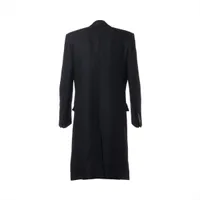 ヴィトン 22SS ウール チェスターコート 46 メンズ ブラック RM221