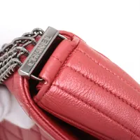 【箱・カード付】 シャネル マドモアゼル マトラッセ 赤 レッド シャネル マトラッセ レザー チェーンショルダーバッグ