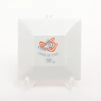 【未使用品】HERMES エルメス ONDE DE CHIC 洗練の波 皿 特大 エルメス ONDE DE CHIC 洗練の波 プレート 陶器 グレー×オレンジ