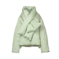 ジルサンダー 23AW レーヨン ダウンジャケット 34 レディース