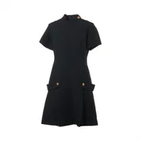 ヴィトン 08AW ウール セットアップ 36 ブラック RW082Aレディース ヴィトン ウール×レーヨン ガウンコート 44 レディース ブラック