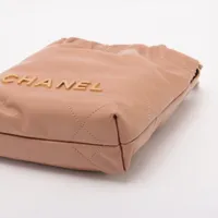 シャネル シャネル22ミニ レザー チェーンショルダーバッグ