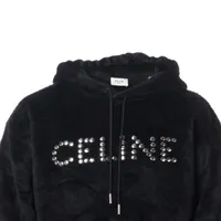 CELINE ブラック パーカー セリーヌ 22AW ウール×アルパカ パーカー S レディース ブラック