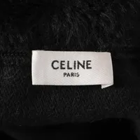 CELINE 幾何学模様 ブラックパーカー S美品 CELINE セリーヌ パーカー RY0JH670Q.38AW レディース