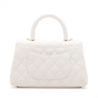 美品　CHANEL ココハンドル29 チェーンバッグ ホワイト　キャビアスキン 美品 CHANEL ココハンドル29 チェーンバッグ ホワイト キャビア