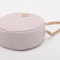 【VINTAGE】シャネル マトラッセ ラウンド チェーンバッグ シャネル マトラッセ レザー チェーンショルダーバッグ ラウンド
